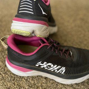 Hoka One One Bondi 7 Black/Purple Women's Sz 9.5